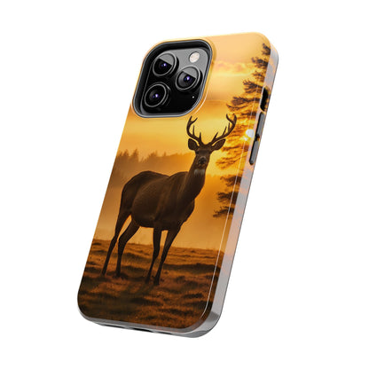 Sunset Majesty: Regal Stag – iPhone Case