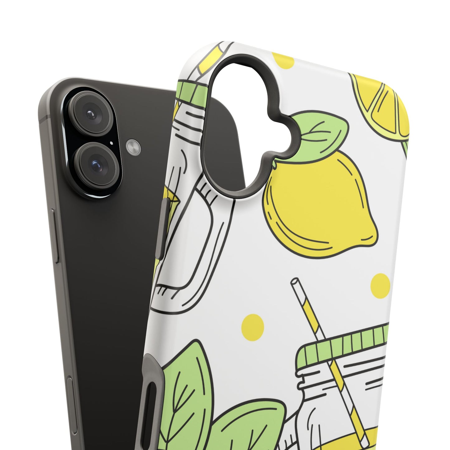 Lemonade Love Tough MagSafe iPhone Case – Fun Lemon Mason Jar Design, Dual-Layer Protection