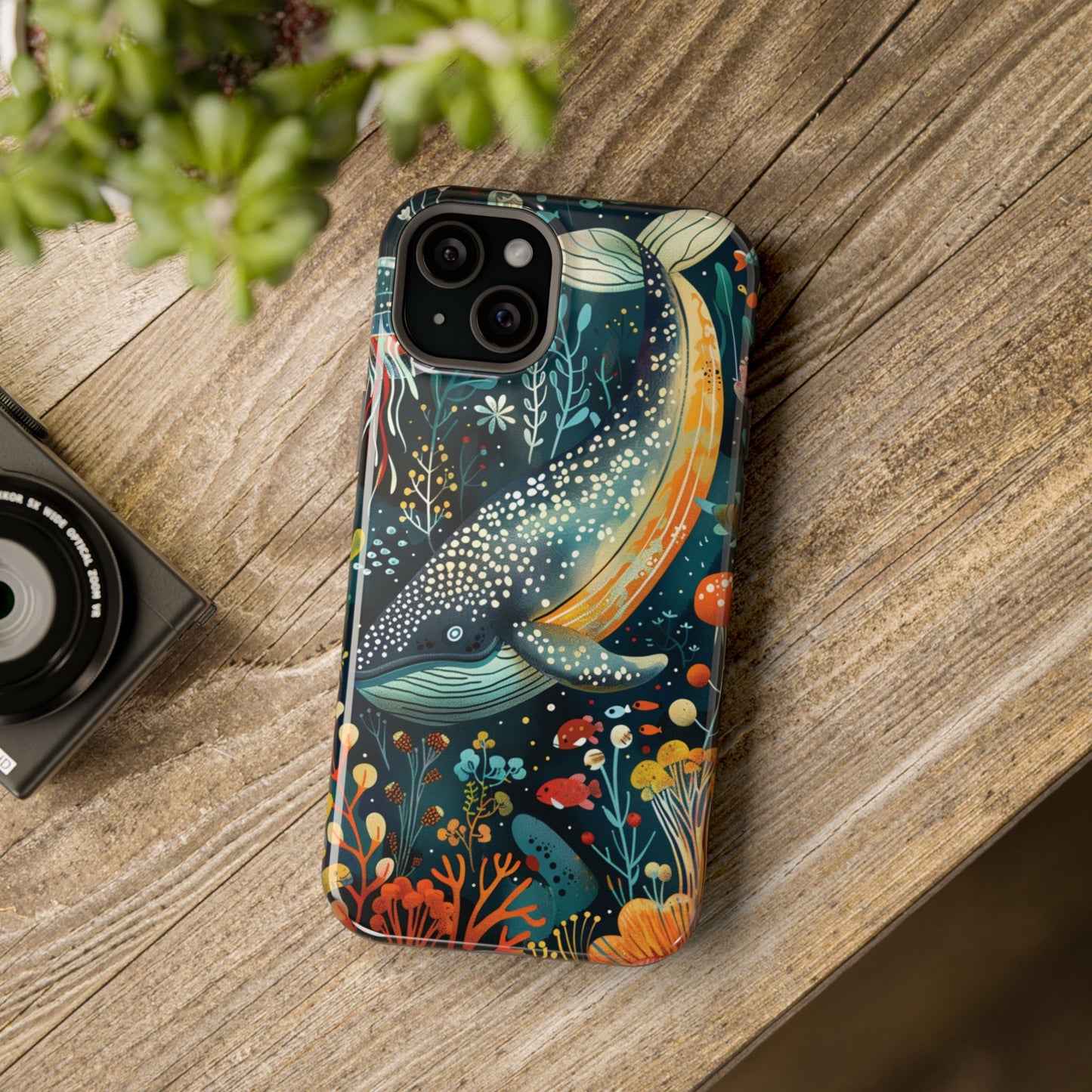 Oceanic Elegance Whale iPhone Case