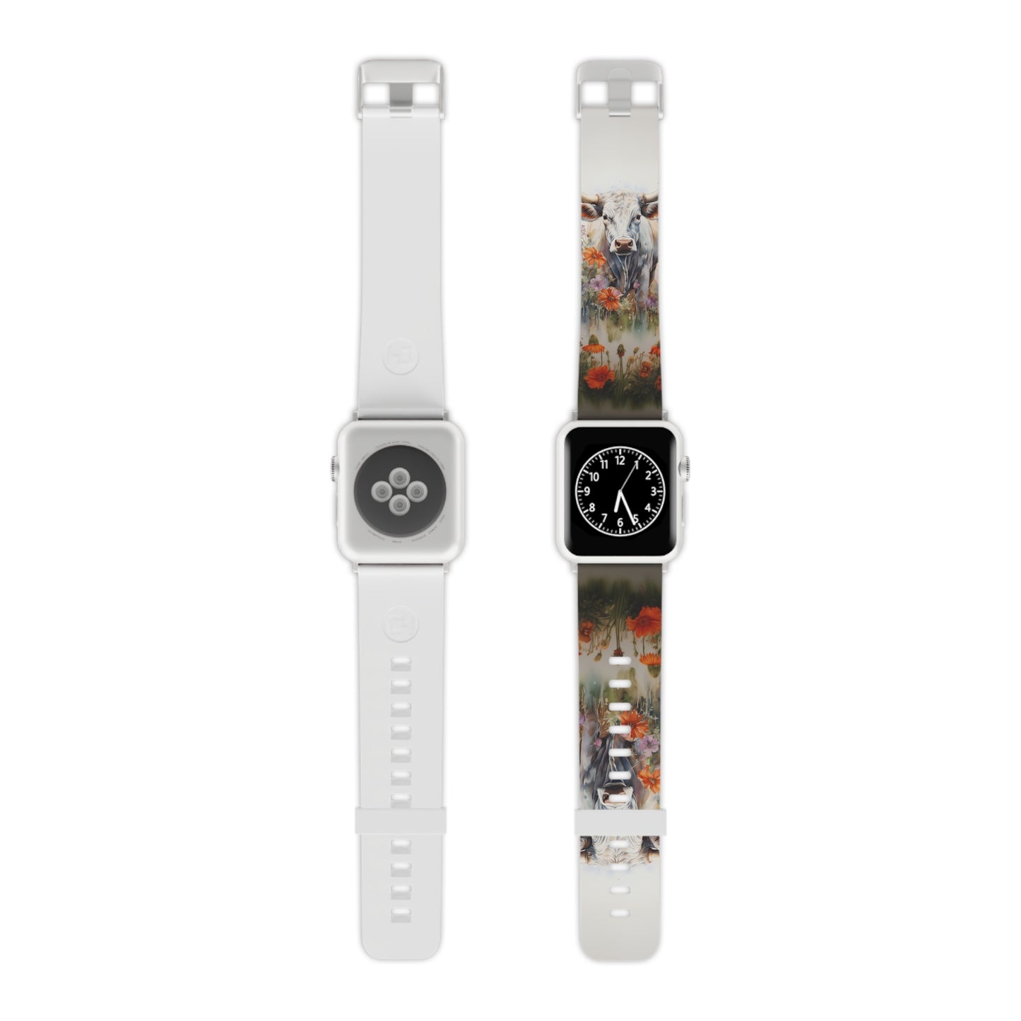 Floral Cow Apple Watch Band