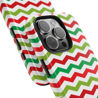 Vibrant Fiesta Chevron – Yellow Green, Green & Red Geometric Case