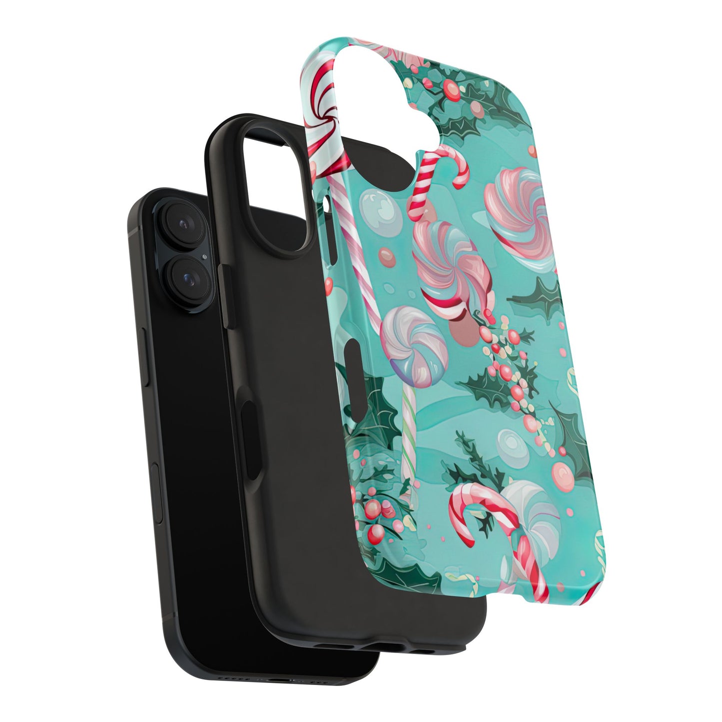 Candy Cane & Peppermint Holiday Delight – iPhone Series Case