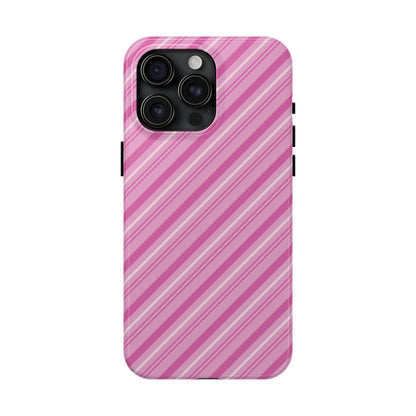 iPhone Case - Pretty in Pink Stripes Design