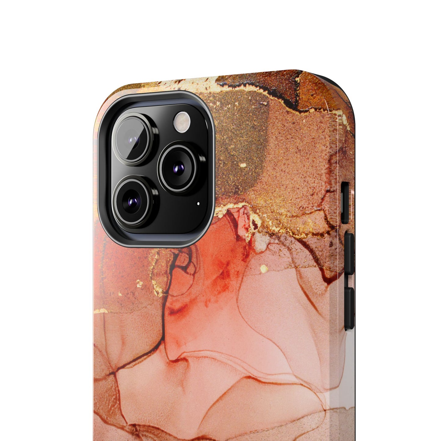 Ruby Red Marble Samsung Galaxy Case - Elegant Red Marble with Gold Accents