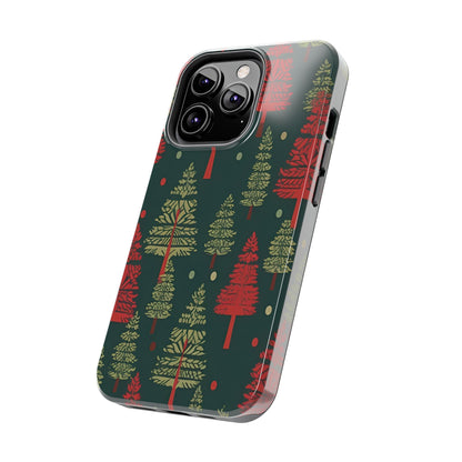 Retro Christmas Trees Pattern - iPhone Series Case