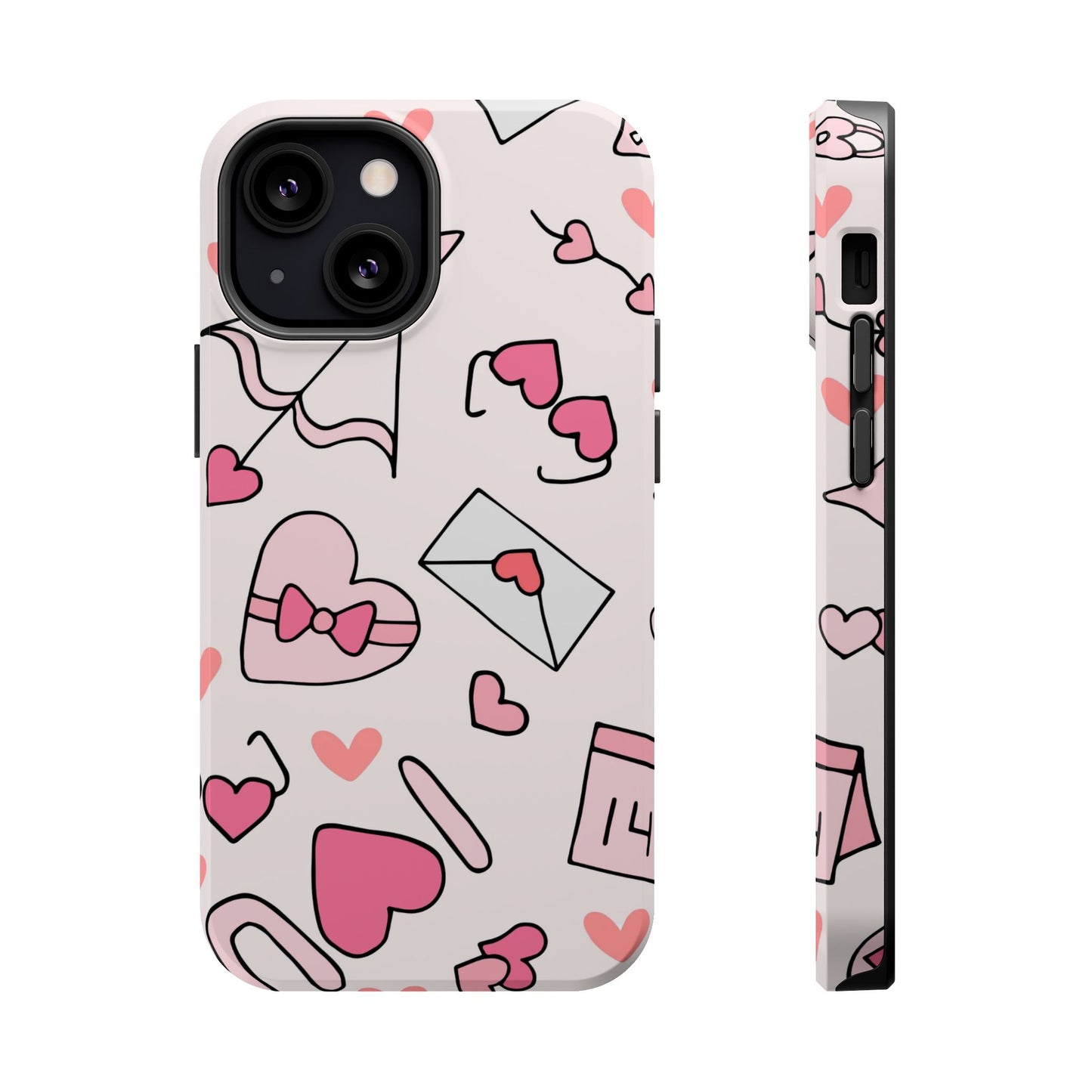 Valentine's Day Scribbles MagSafe iPhone Case