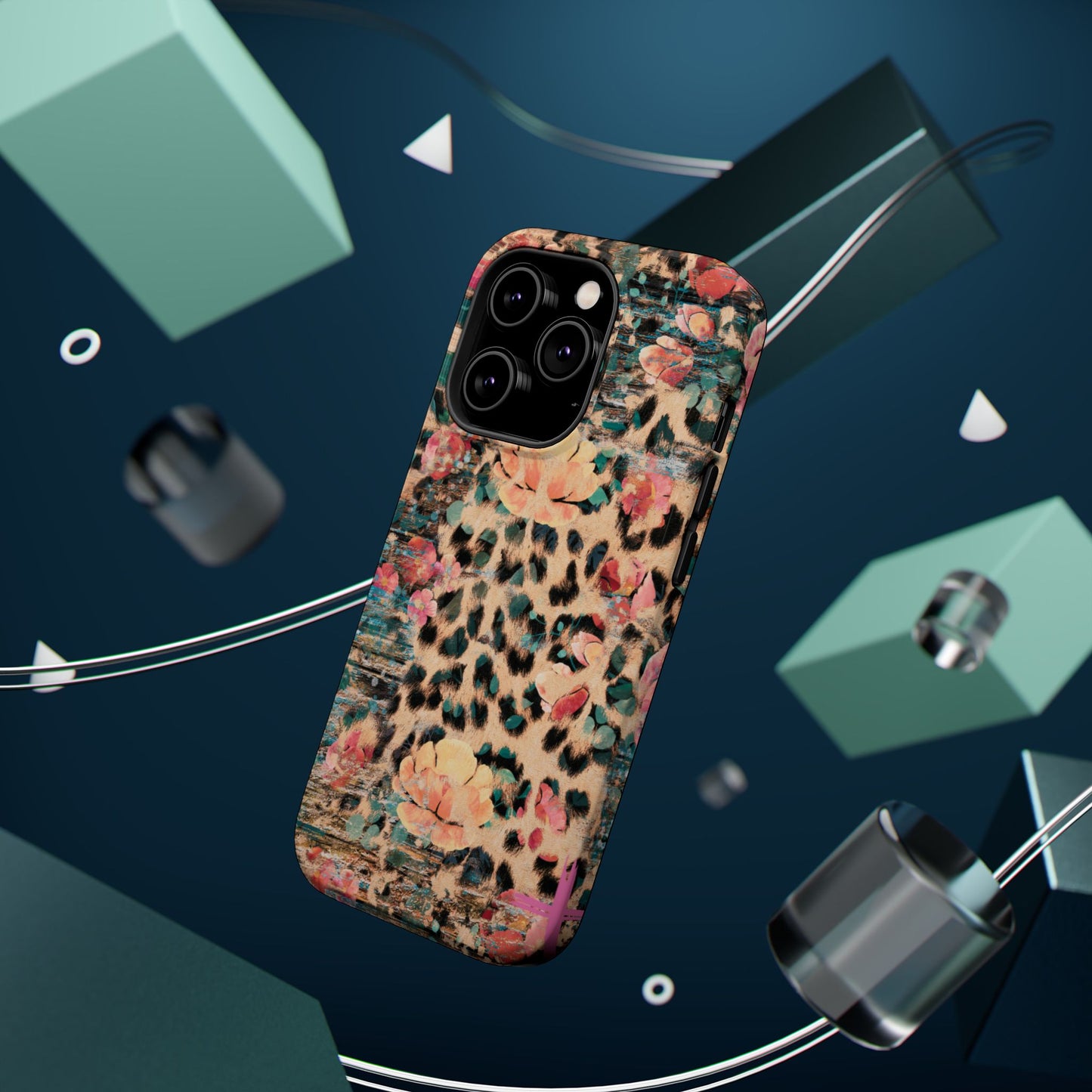 Rustic Floral Leopard - MagSafe iPhone Series Case