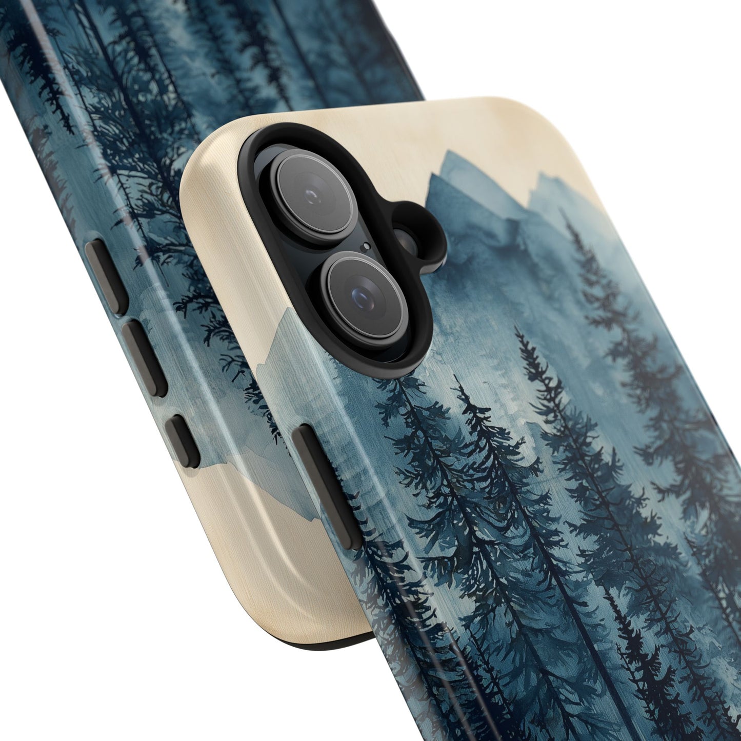 Misty Forest iPhone Case - Nature-Inspired Mountain Scene Protective Cover