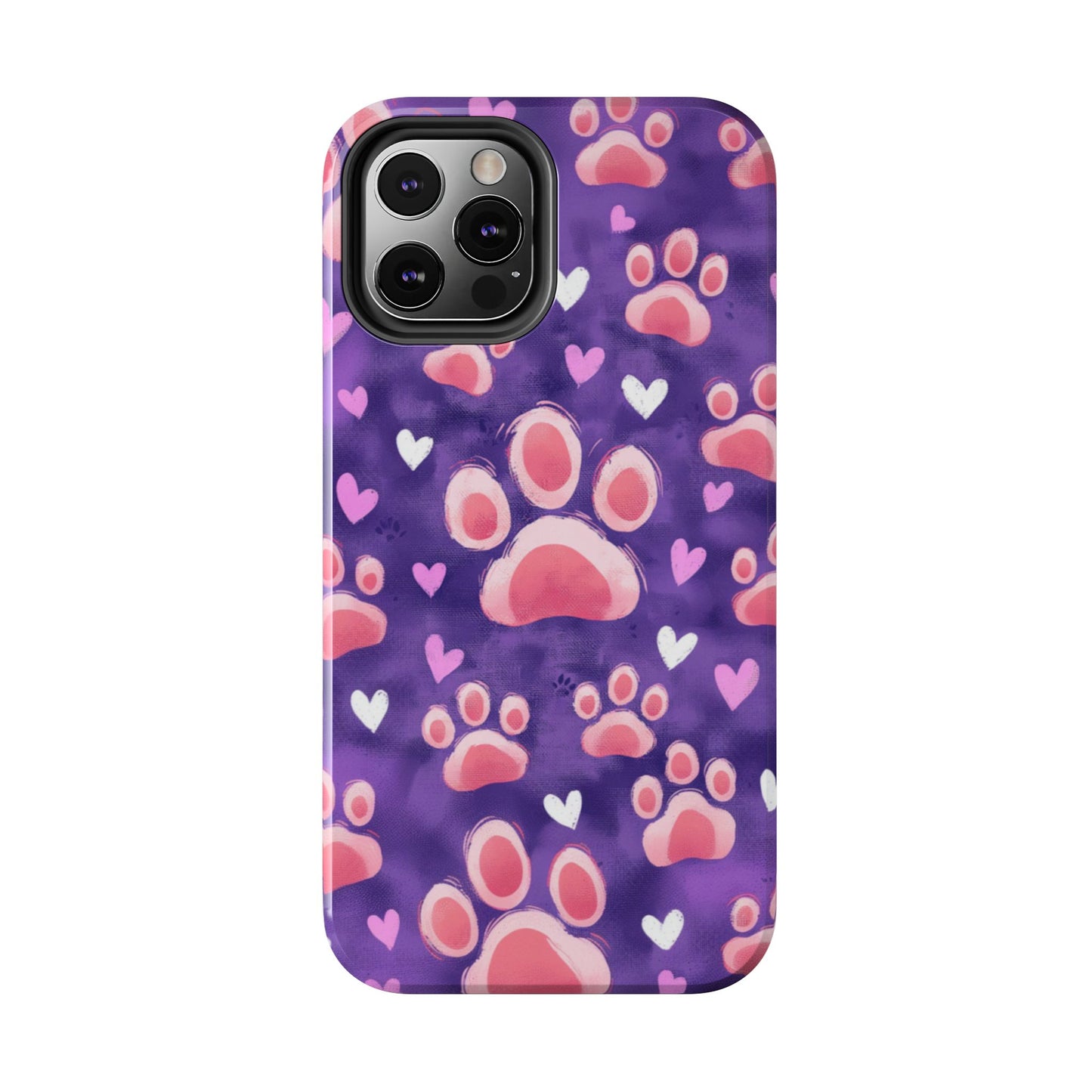 Bold Paw Print iPhone Case - Vibrant Pet-Themed Protective Cover