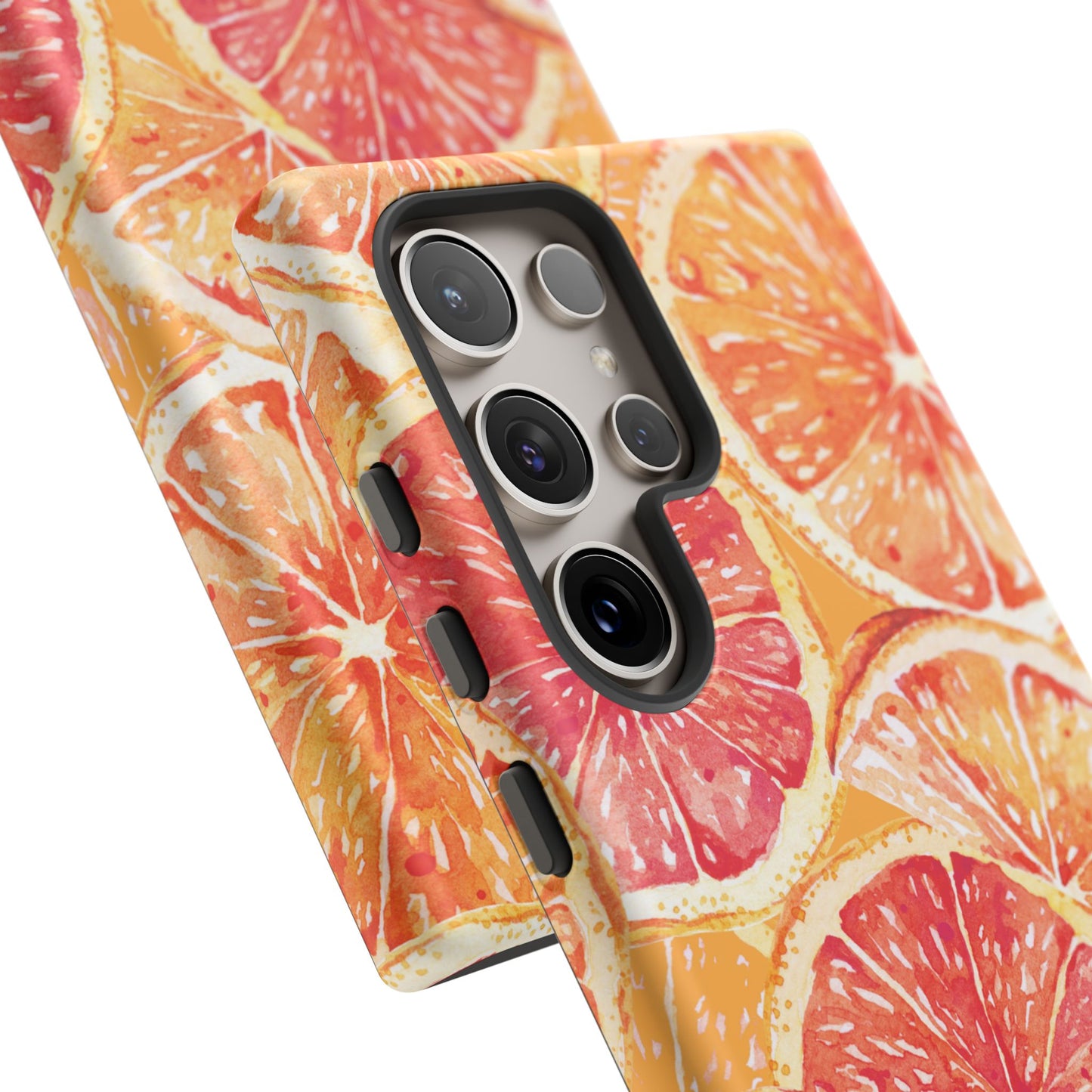 Watercolor Citrus Splash Tough Samsung Galaxy Case – Vibrant Fruit Print, Shock - Resistant Design - BOGO Cases