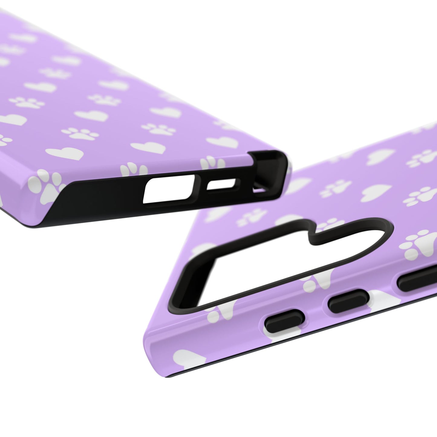 Lilac Paw Prints & Hearts – Samsung Galaxy Case