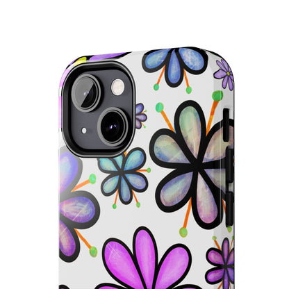 Whimsical Lavender Floral iPhone Case – Ultra-Slim, High-Gloss Finish