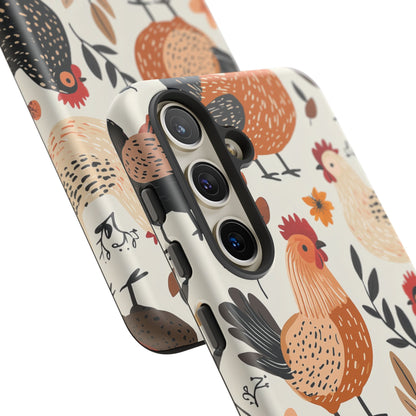 Samsung Galaxy Case: Cluckin' Vintage – Chickens & Leaves