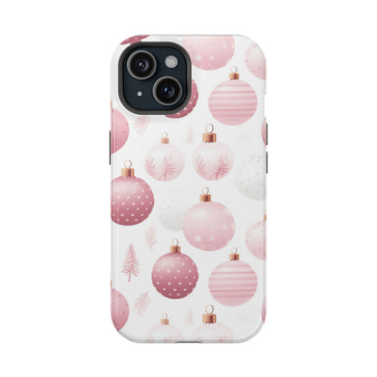 MagSafe iPhone Case: Merry in Pink – Christmas Balls