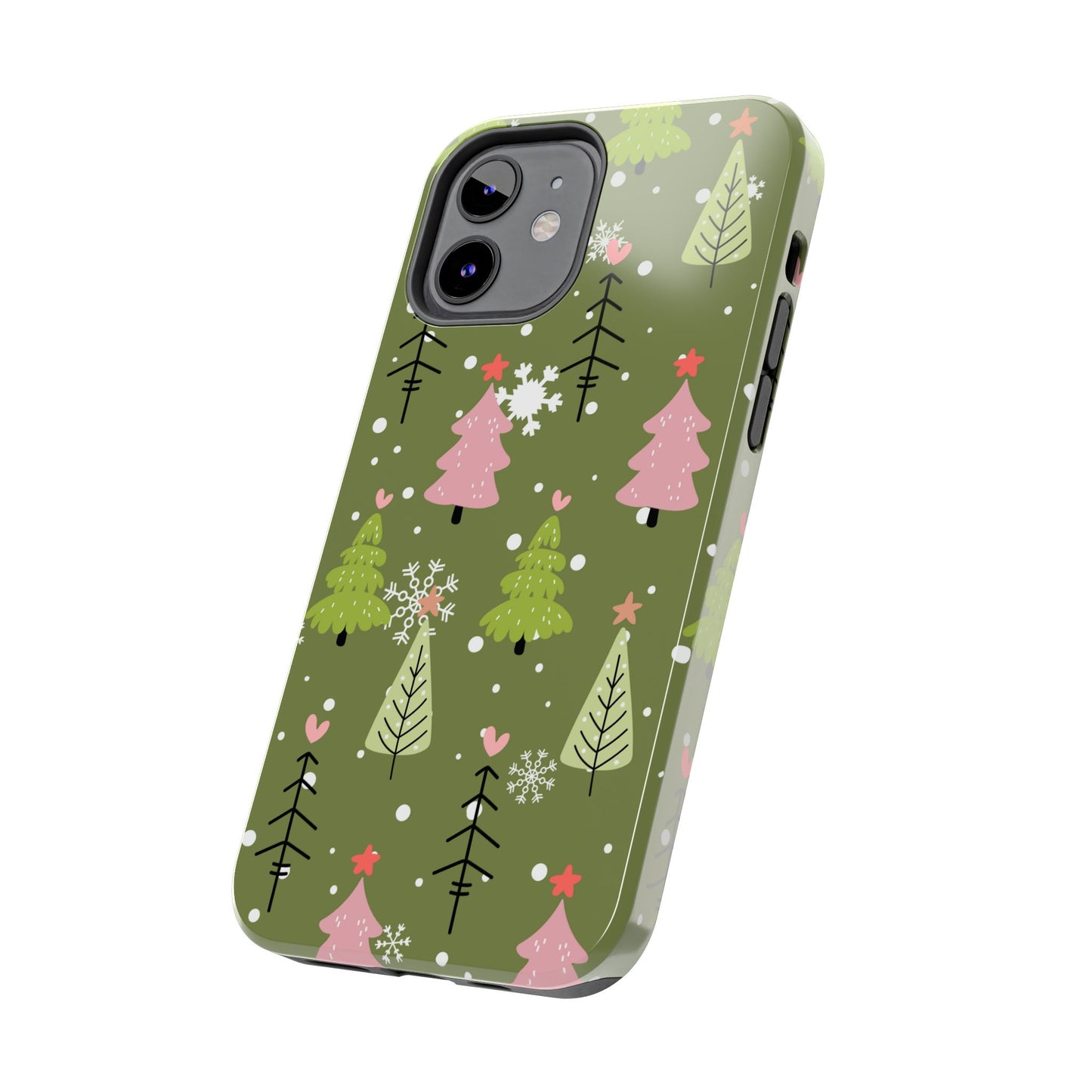 Whimsical Christmas Tree Pattern – iPhone Series Case