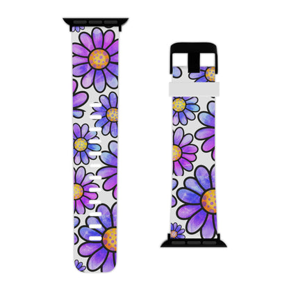 Purple Daisy Delight Apple Watch Band