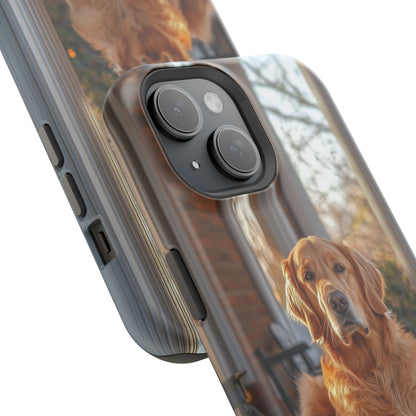 Golden Retriever on Porch - iPhone MagSafe Series Case