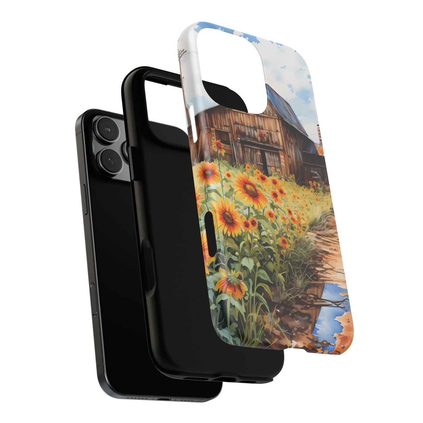 Sunflower iPhone Case  Rustic Farm Style