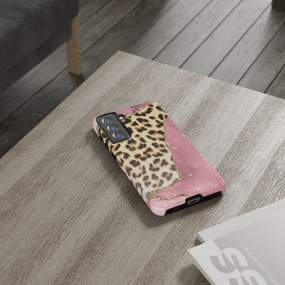 Pink Glam Leopard - Samsung Galaxy Series Case with Glitter Accents