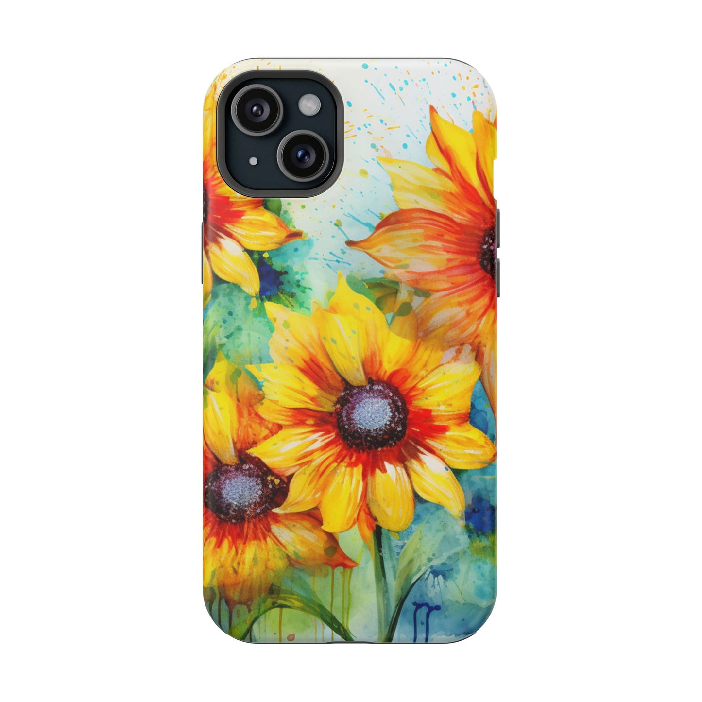 Watercolor Sunflower Splash - MagSafe iPhone Series Case