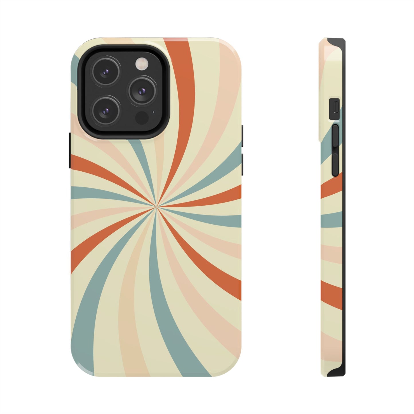 Retro Swirl iPhone Case – Durable, Vintage-Inspired Design with Dual-Layer Protection