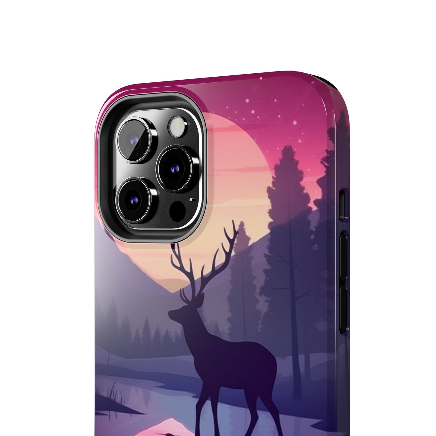 Twilight Elegance: Stag Reflection – iPhone Case