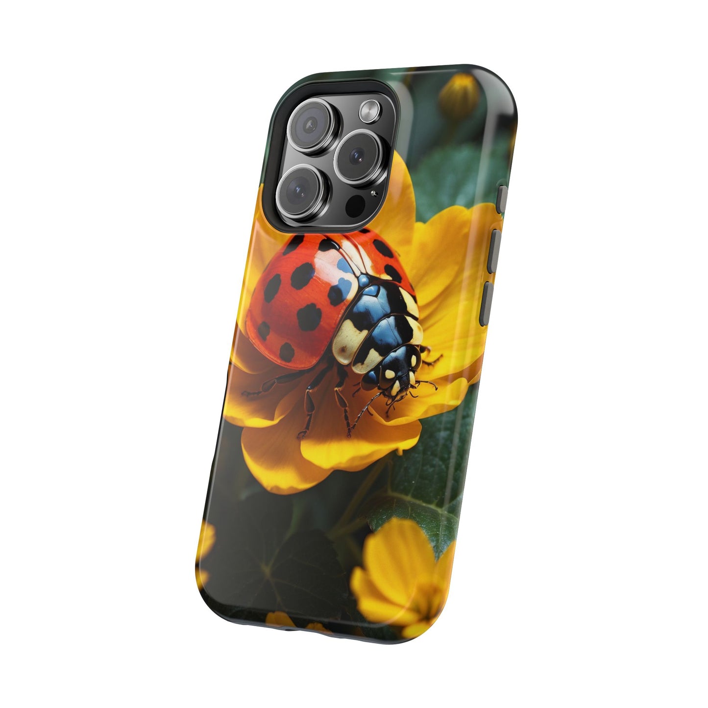 Yellow Blossoms with Bug Accent - MagSafe iPhone Case