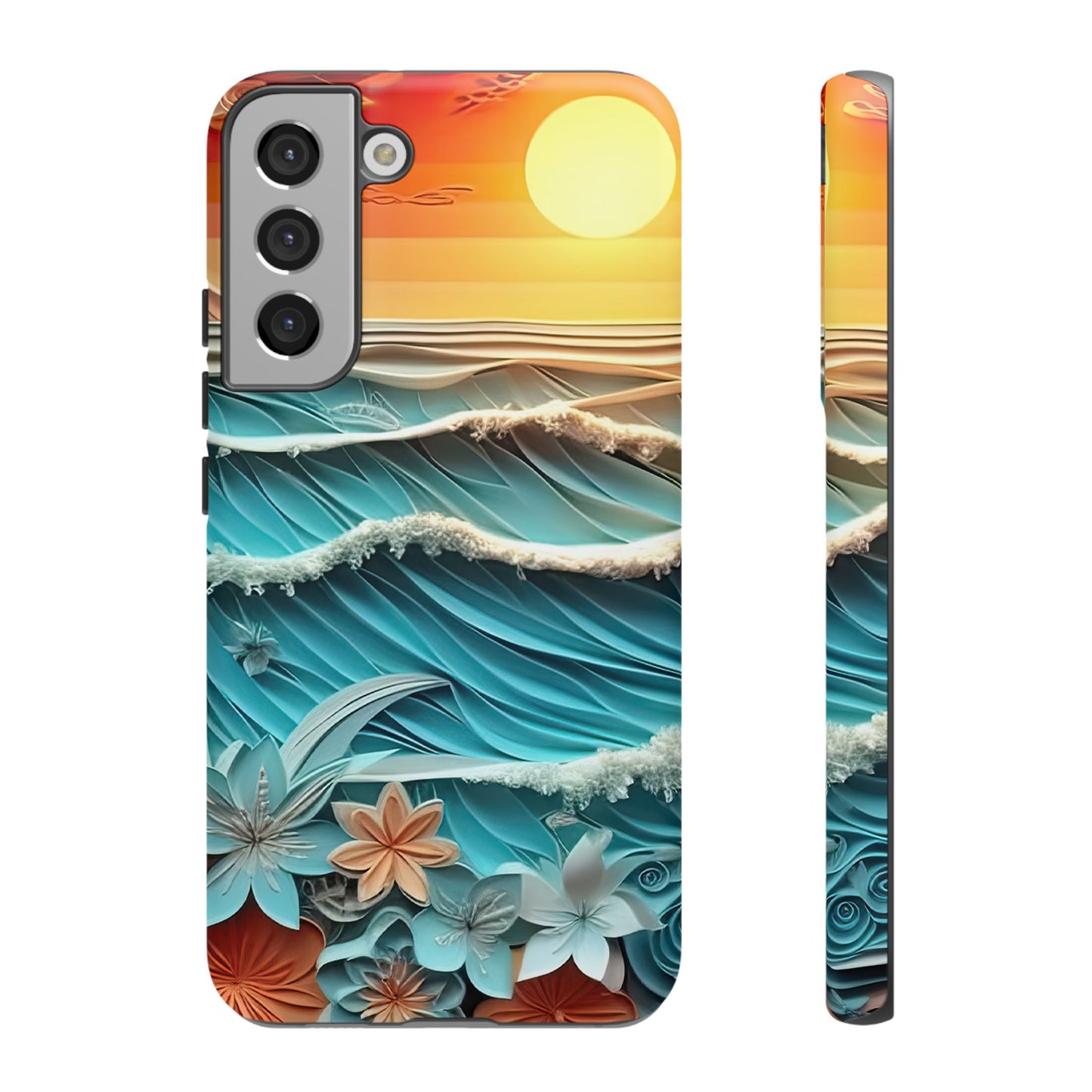 Tropical Sunset Paper Art Ocean – Samsung Galaxy Series Case