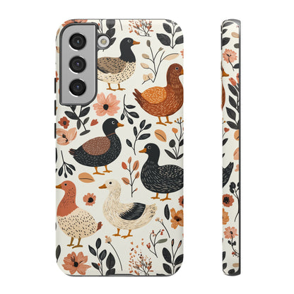 Vintage Duck Case – Floral & Leaf Design