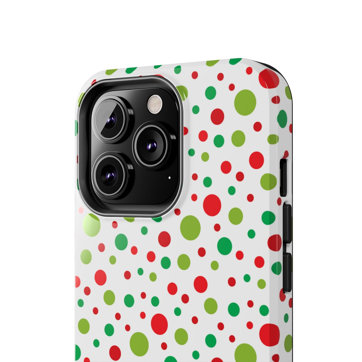 Red & Green Christmas Polka Dots – iPhone Case