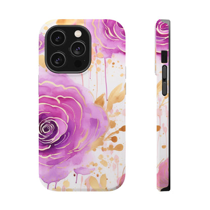 Radiant Purple & Gold Floral - MagSafe iPhone Series Case