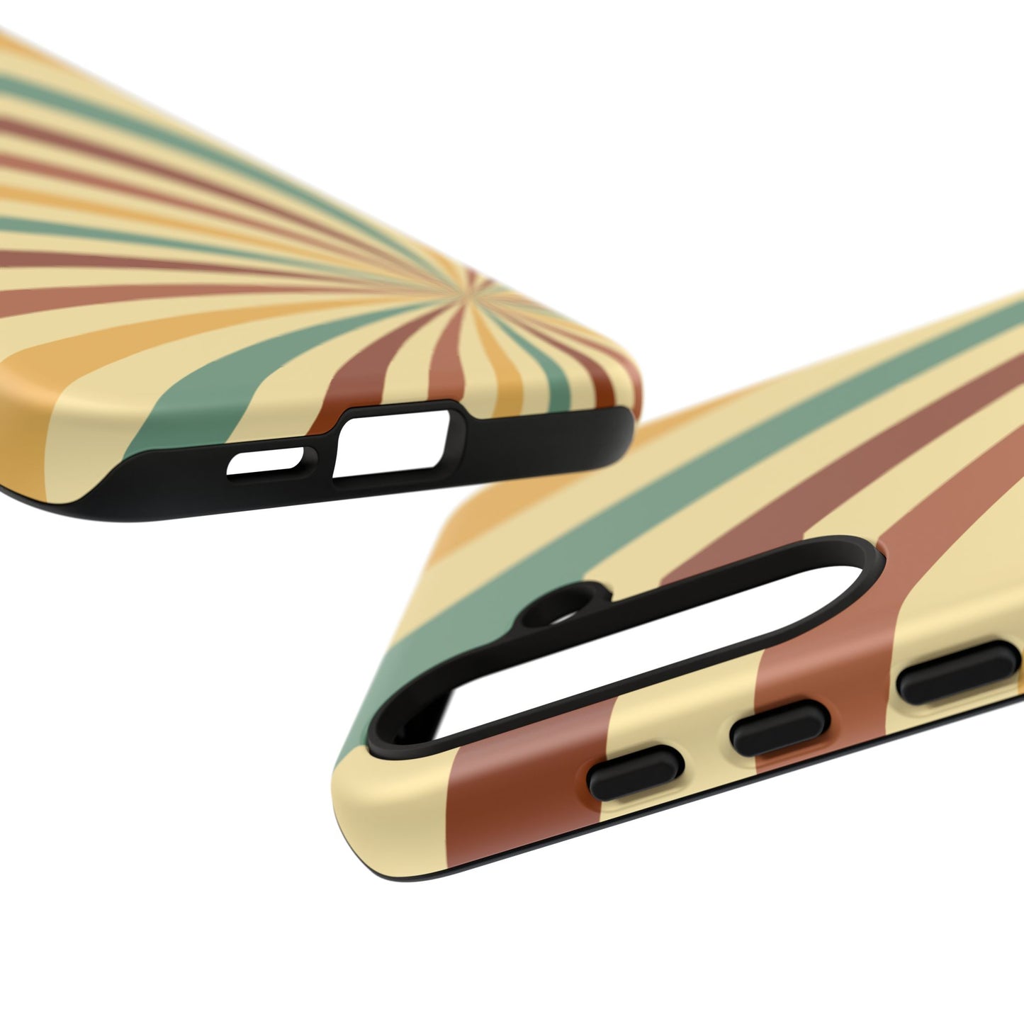 Earthy Retro Swirl Samsung Galaxy Case – Dual-Layer Protection with 70s-Inspired Earth Tones