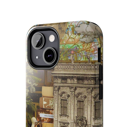 Whimsical Road Trip Collage iPhone Case – Dual - Layer Protection with Vintage Art and Adventure Design - BOGO Cases