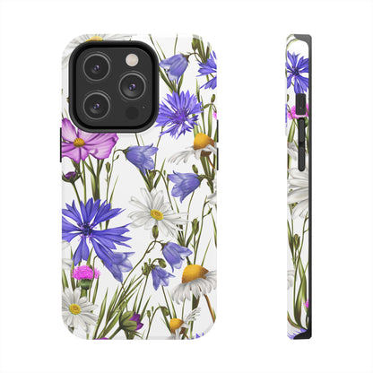 Wildflower Meadow iPhone Case – Purple, Blue, and White Floral Design