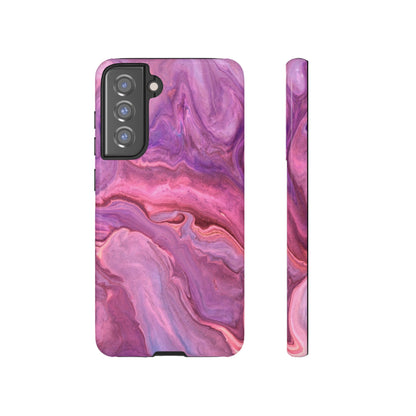 Lavender Dreamscape – Samsung Galaxy Case with Purple & Pink Marble Art