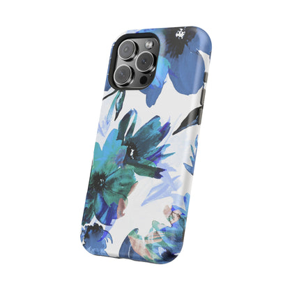 MagSafe iPhone Case – Serene Blue Blossom