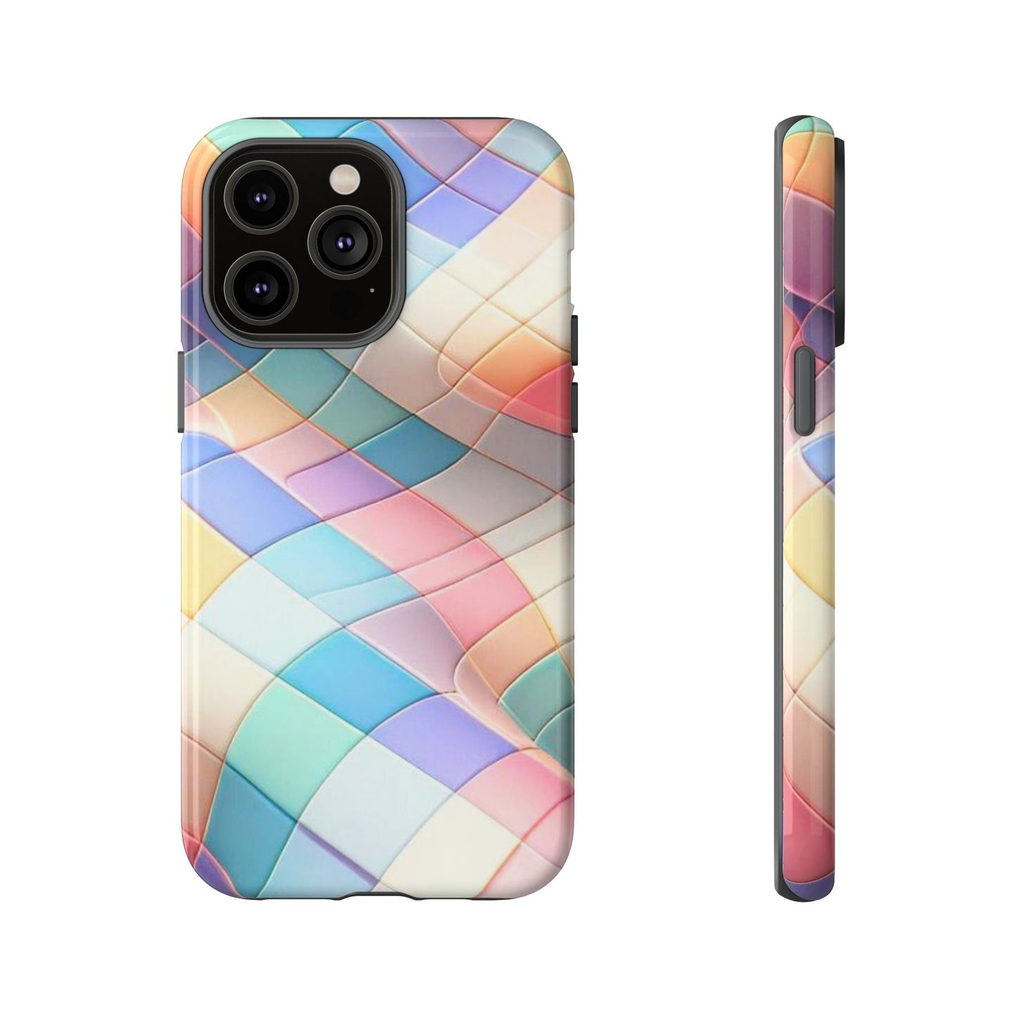 Pastel Prism Plaid iPhone Case