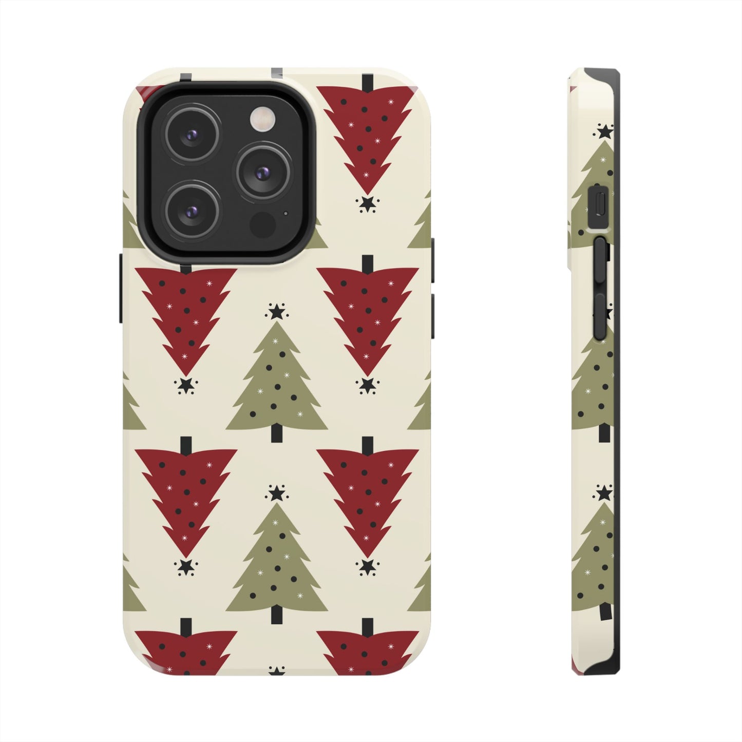 Retro Christmas Trees Pattern - iPhone Series Case