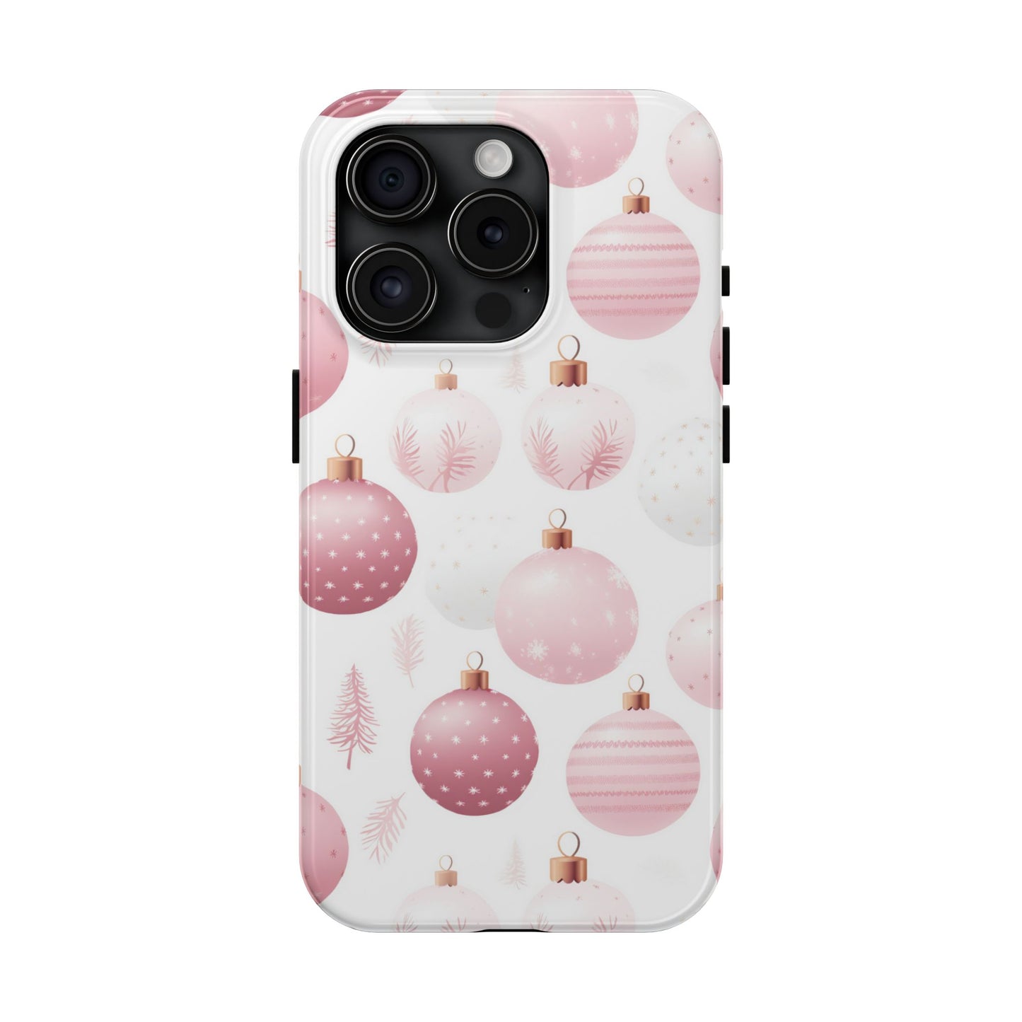 iPhone Case: Merry in Pink – Christmas Balls