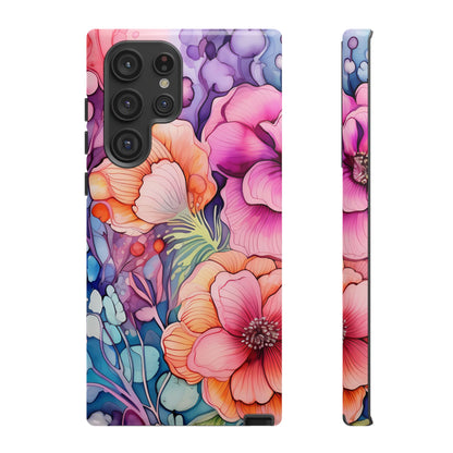 Bright Watercolor Floral Splash iPhone Series Case – Bold Artistic Design