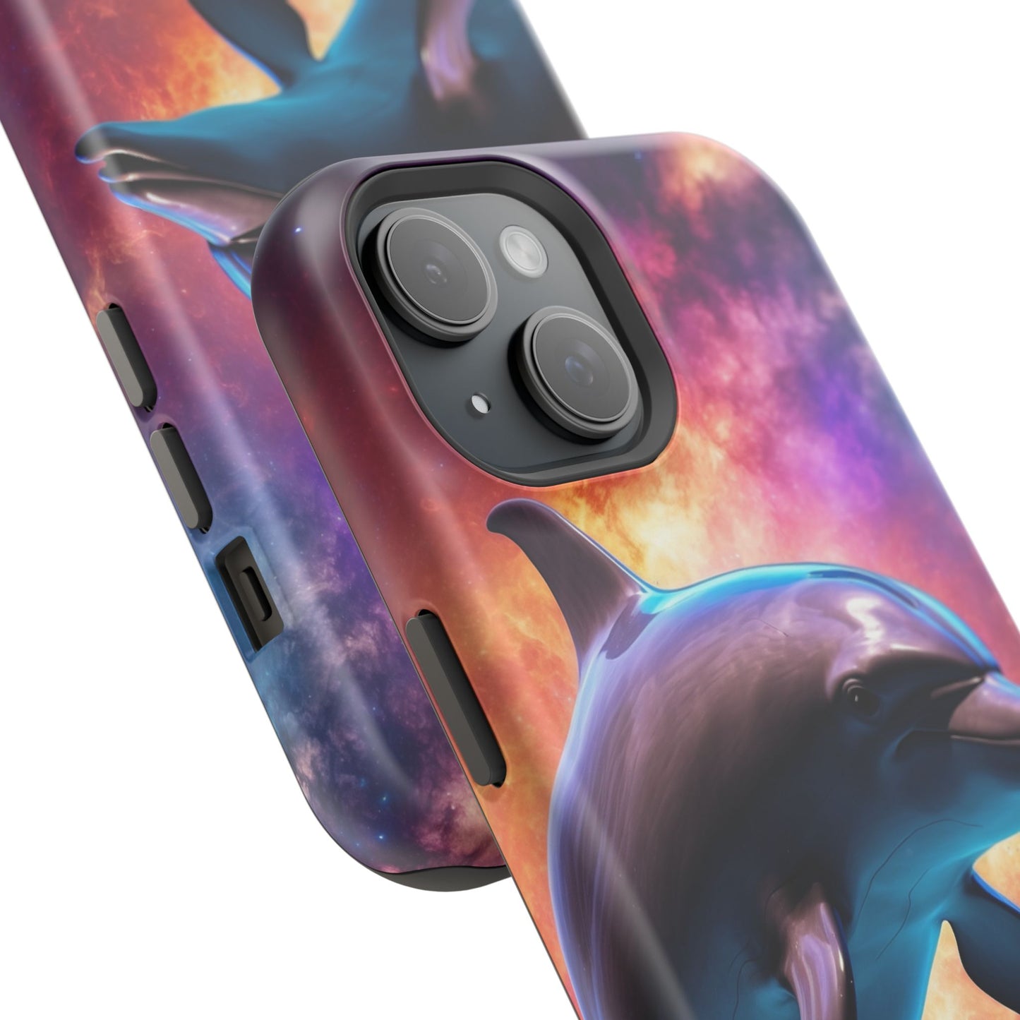 Cosmic Dolphin Galaxy Art - MagSafe-Compatible Case