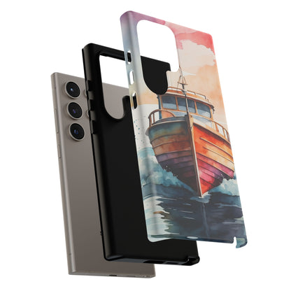 Sunset Sail Watercolor Boat – Samsung Galaxy Series Case