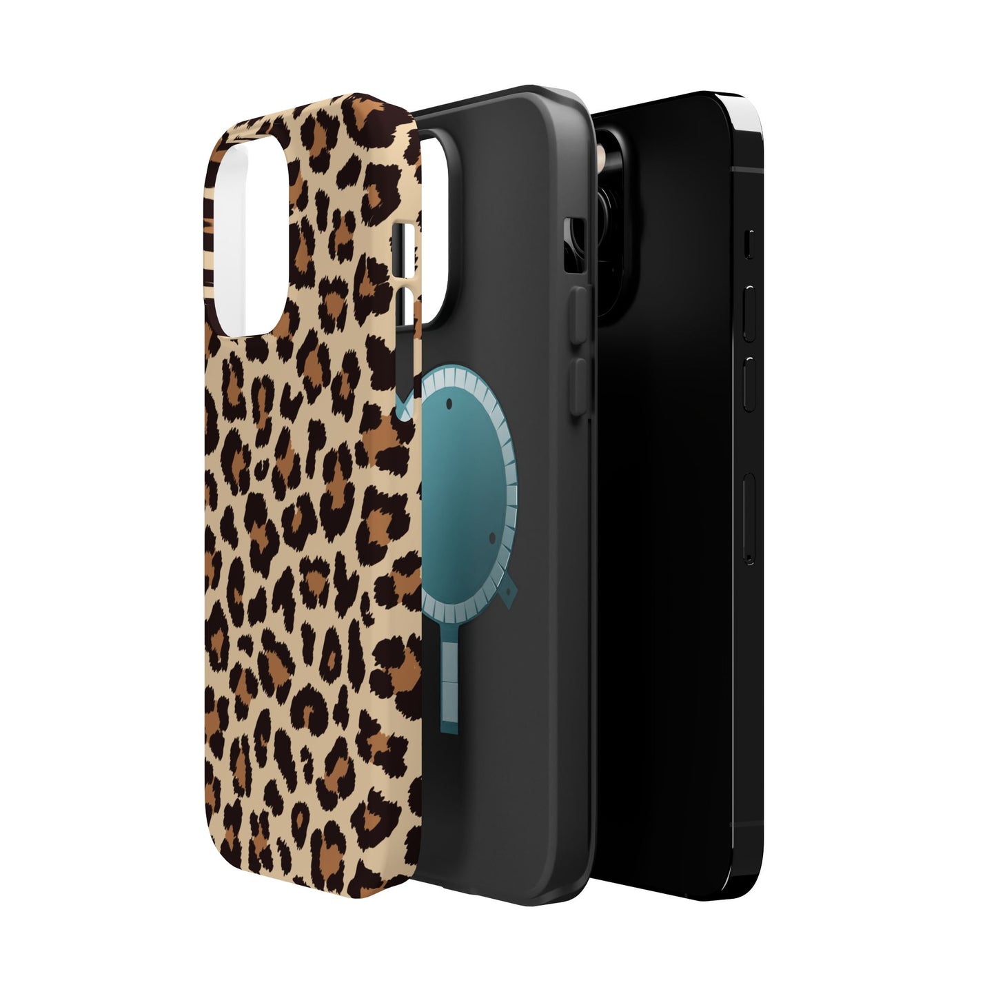 Wild Leopard Print Tough MagSafe iPhone Case – Bold Animal Pattern Design with Dual-Layer Protection