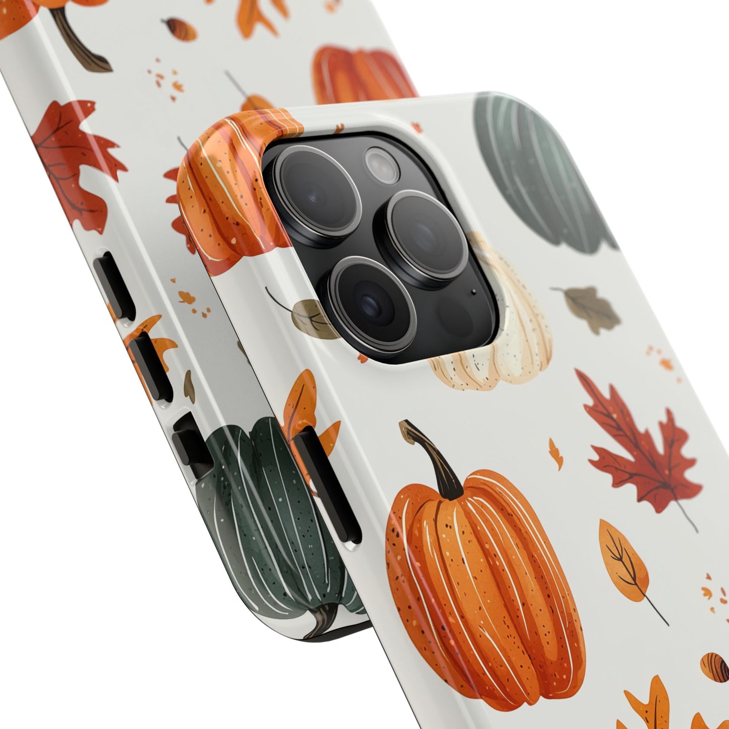 Autumn Pumpkin iPhone Case – Fall Leaves and Harvest Design