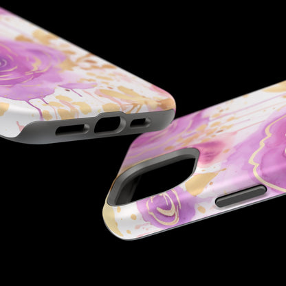 Radiant Purple & Gold Floral - MagSafe iPhone Series Case