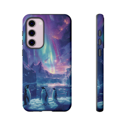 Penguin Parade Northern Lights iPhone Case