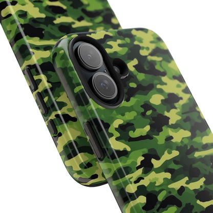 Green Woodland Camouflage – iPhone Case, Sleek and Durable Design