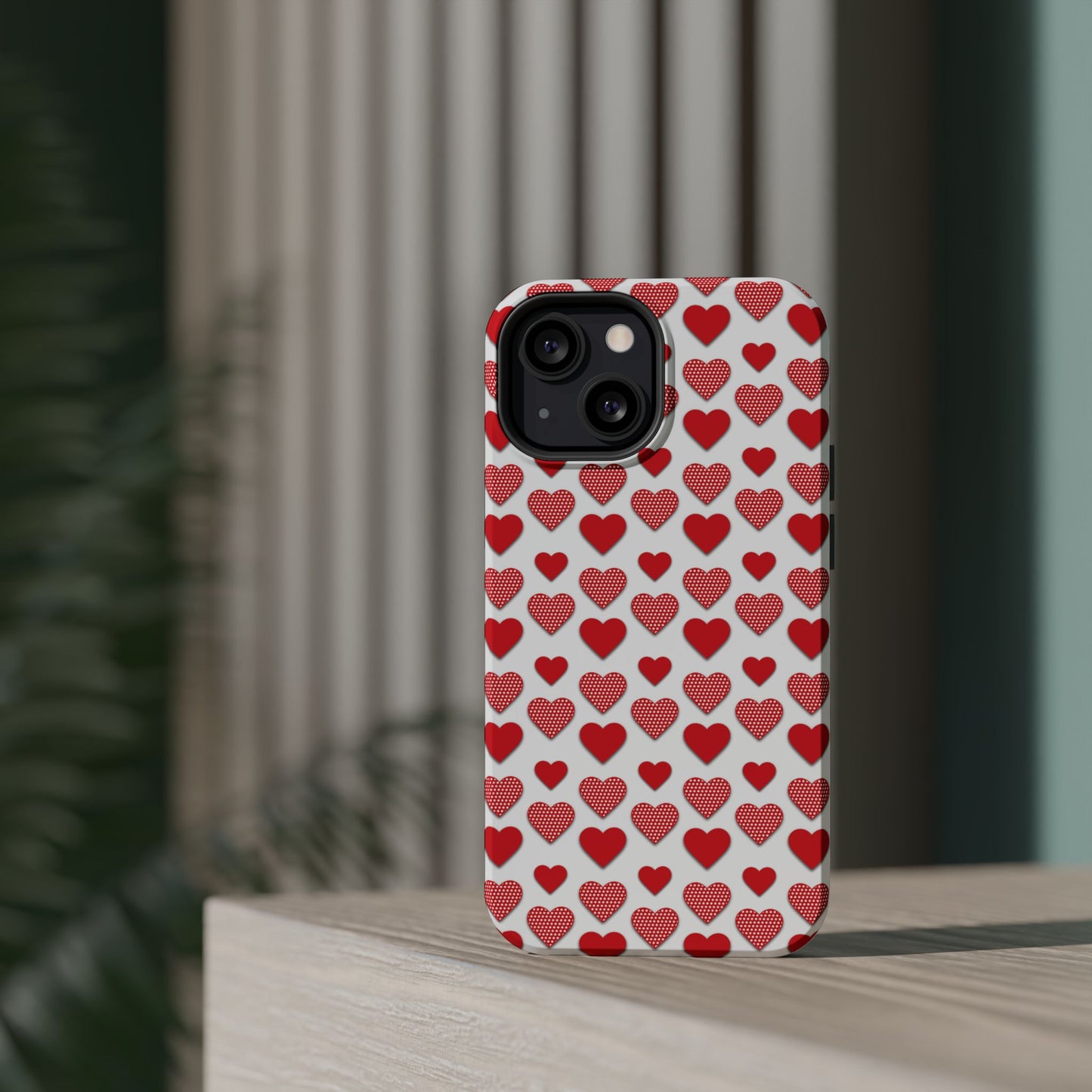 Red & Polka Dot Hearts MagSafe Case