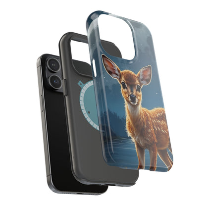 MagSafe-Compatible iPhone Case – Enchanted Fawn Under the Moonlit Sky