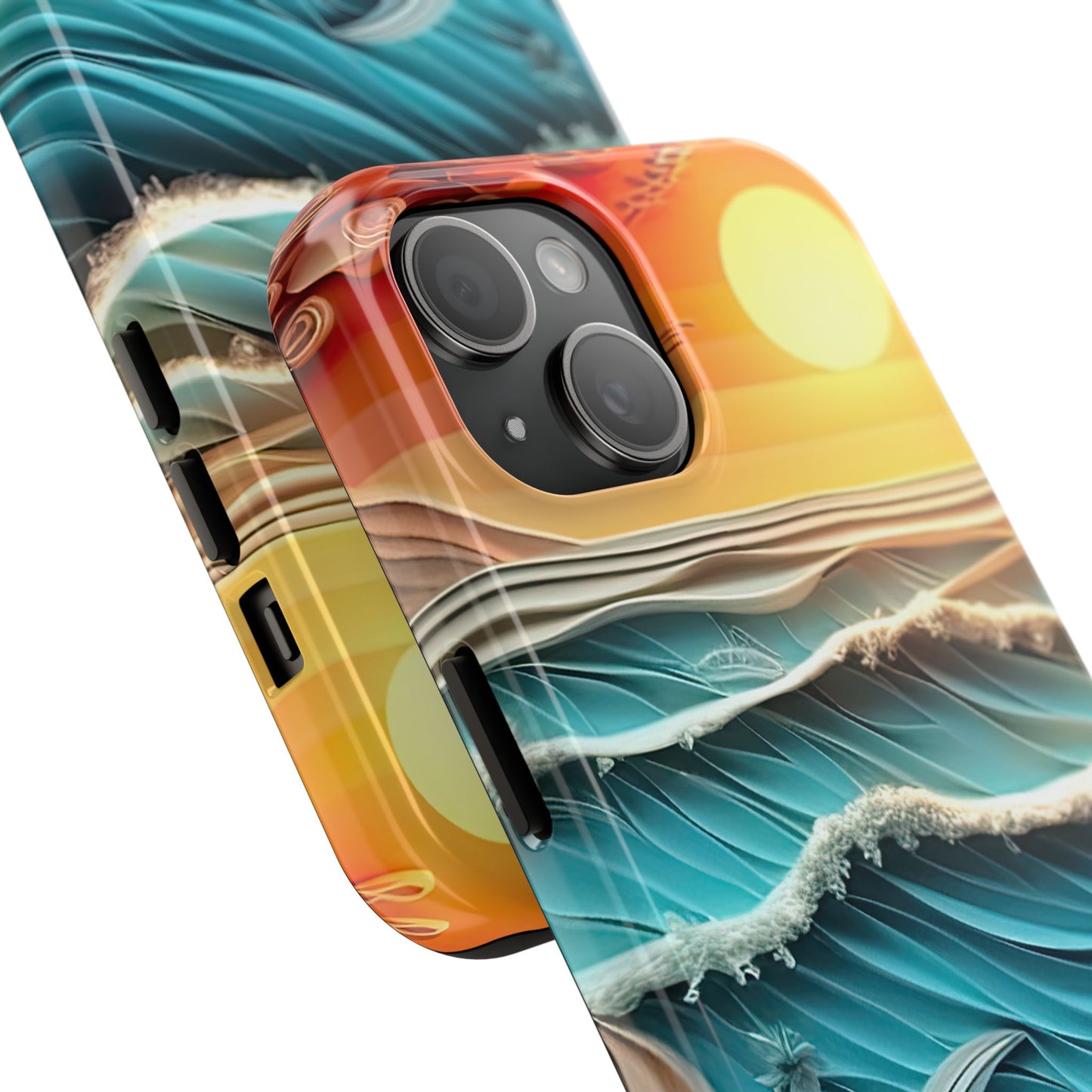 Tropical Sunset Paper Art Ocean – iPhone Series Case